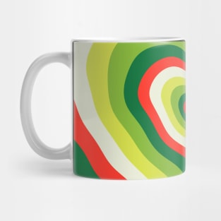 Abstract of Christmas Colored Heart Pattern Mug